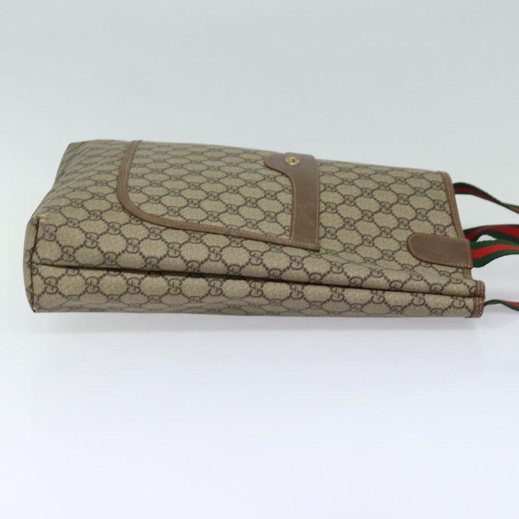 GUCCI GG Supreme Web Sherry Line Tote Bag PVC Beige 002 58 6487 4023 84768
