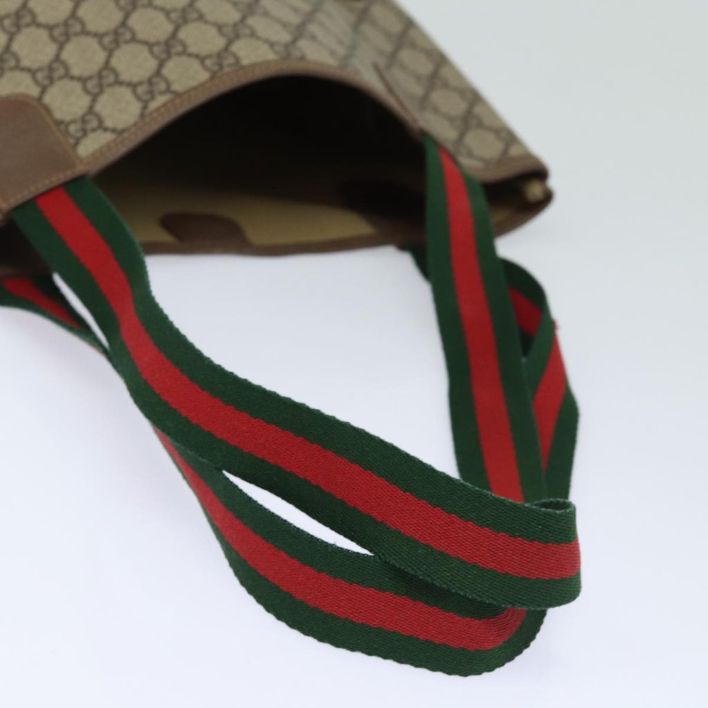 GUCCI GG Supreme Web Sherry Line Tote Bag PVC Beige 002 58 6487 4023 84768