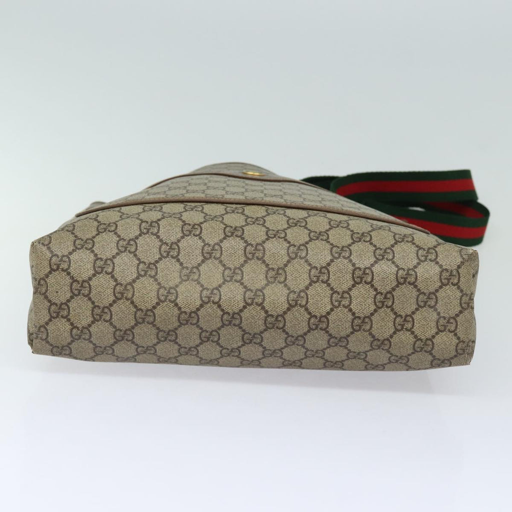 GUCCI GG Supreme Web Sherry Line Tote Bag PVC Beige 002 58 6487 4023 84768