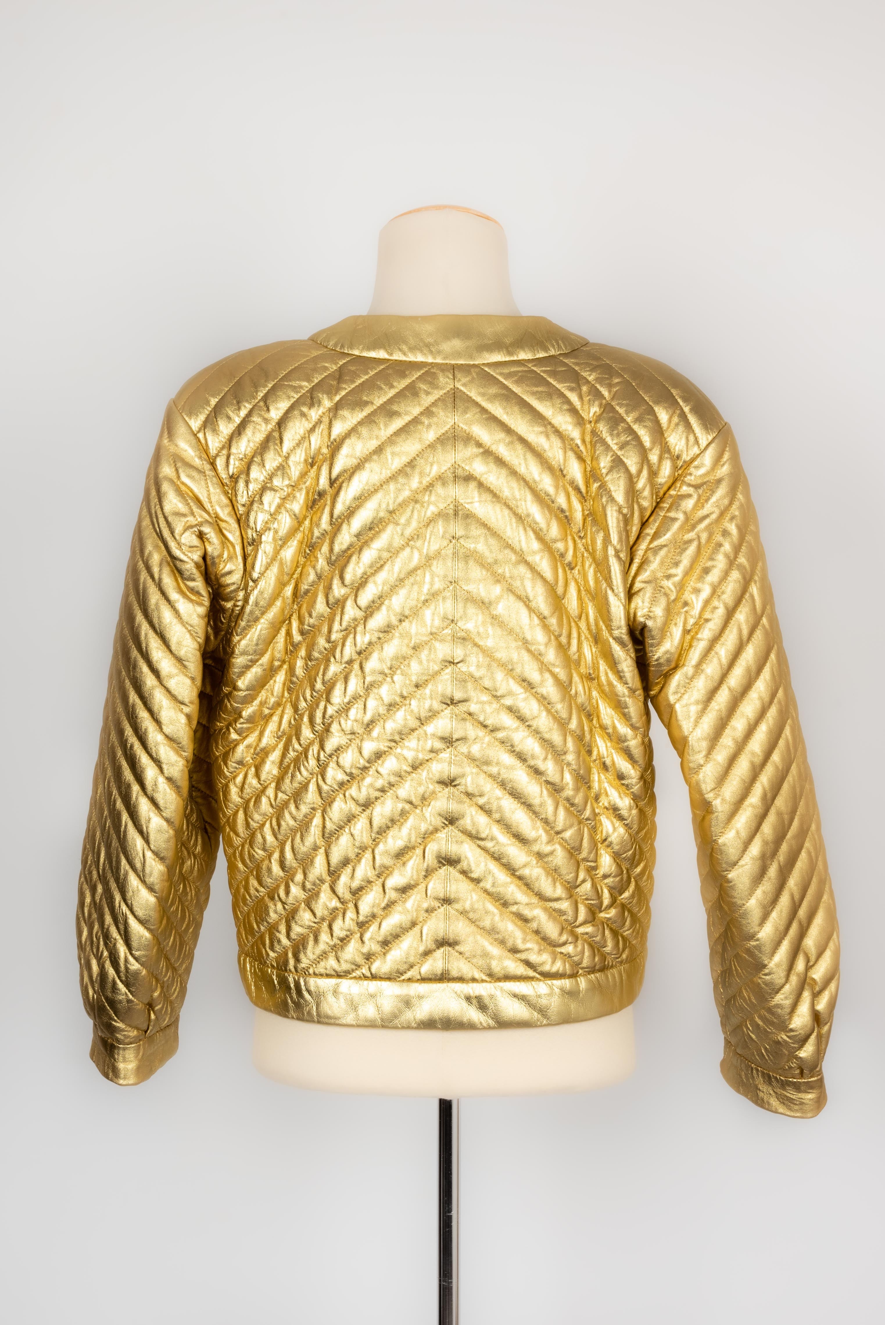 Veste en cuir dorÃƒÆ’Ã‚Â© Yves Saint Laurent