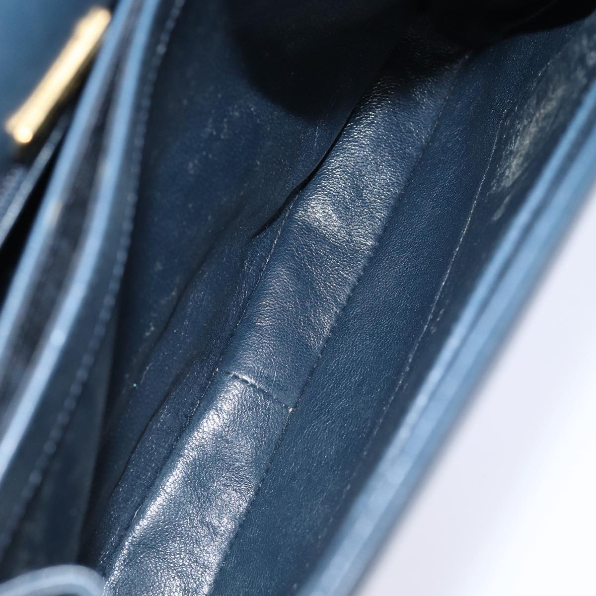 GUCCI Hand Bag Leather Navy 84810