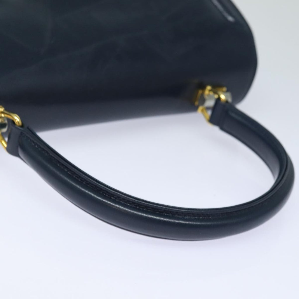 GUCCI Hand Bag Leather Navy 84810