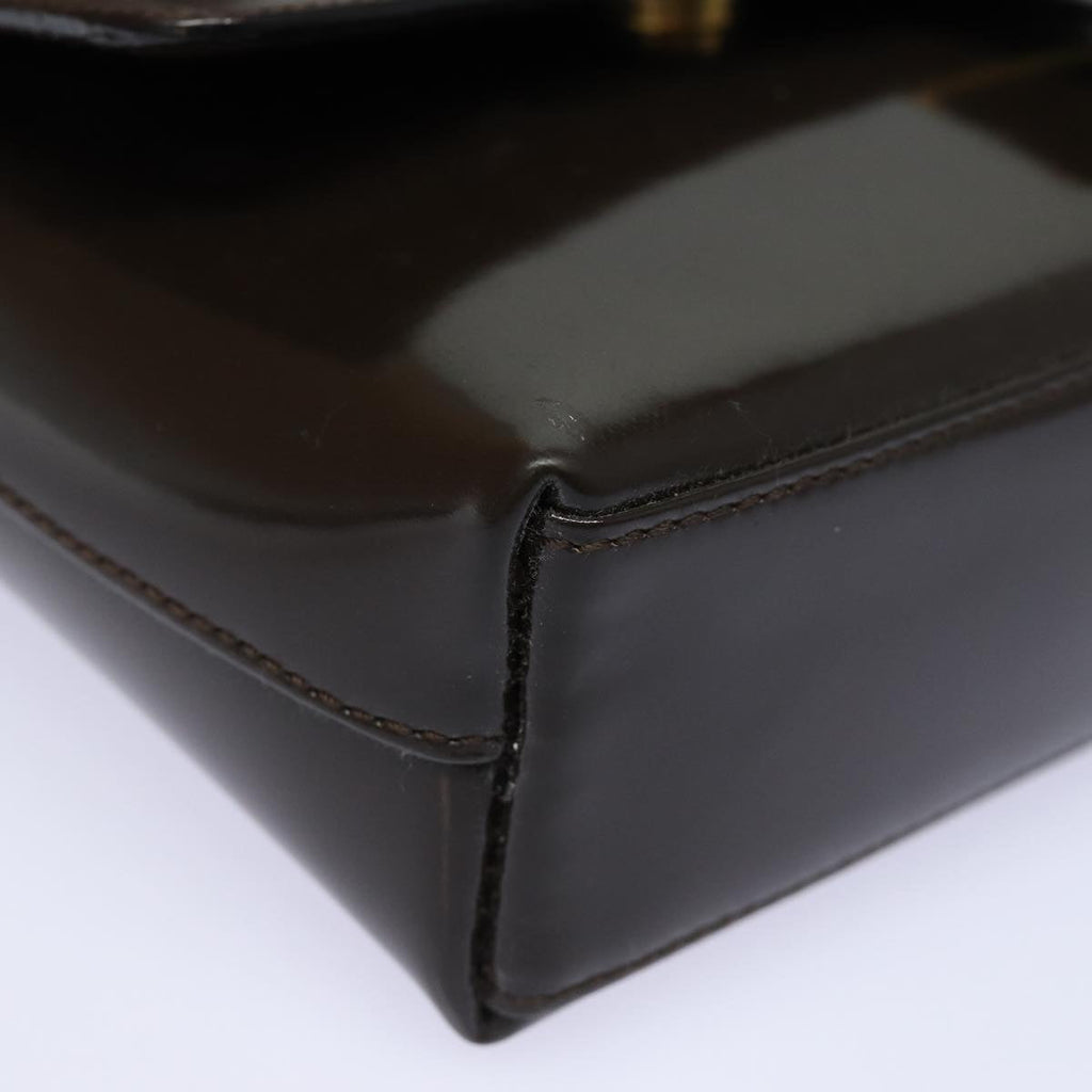 GUCCI Shoulder Bag Patent leather Brown 84811