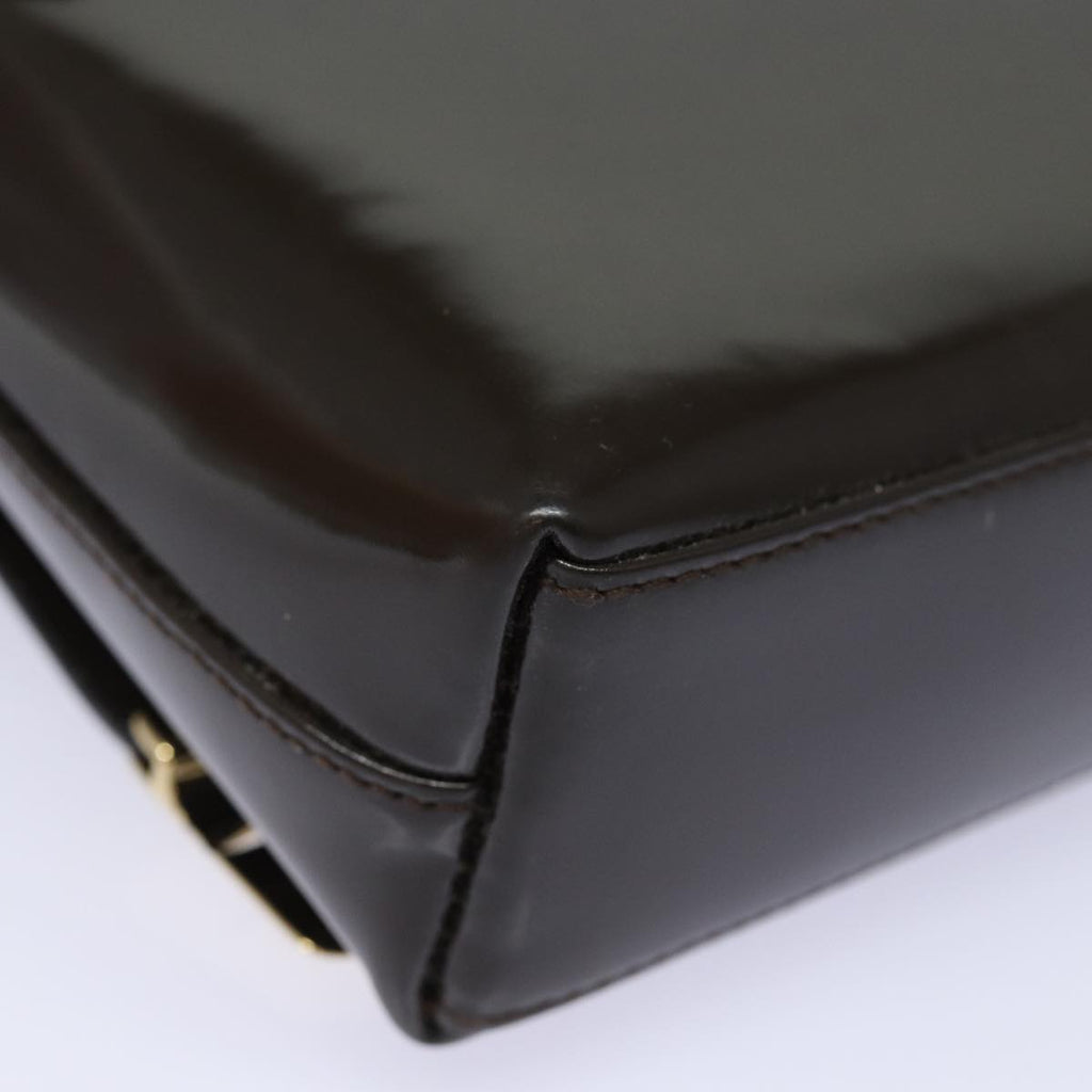 GUCCI Shoulder Bag Patent leather Brown 84811