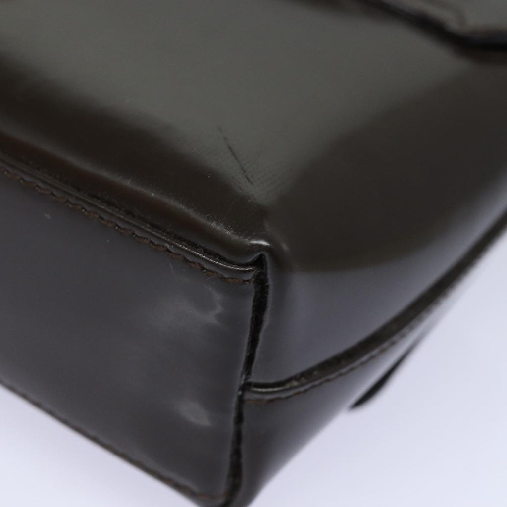 GUCCI Shoulder Bag Patent leather Brown 84811