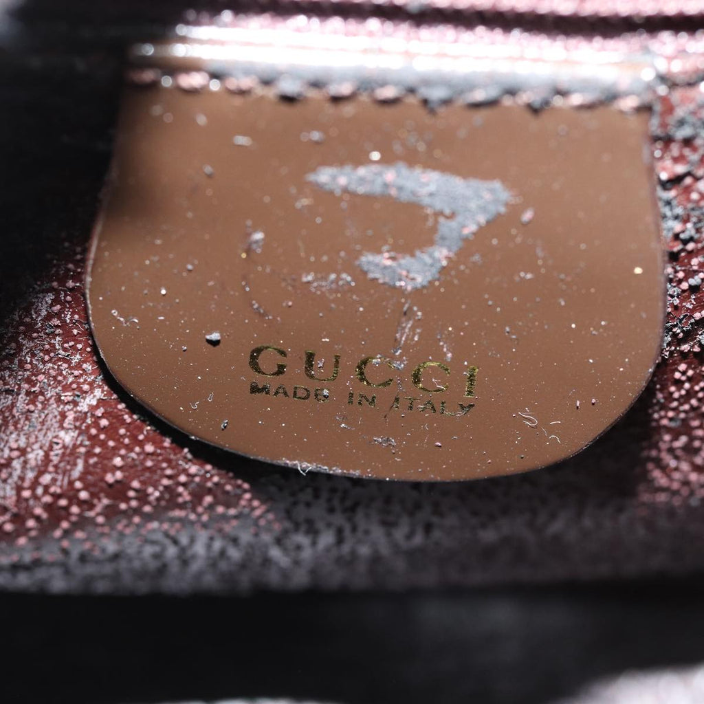 GUCCI Shoulder Bag Patent leather Brown 84811