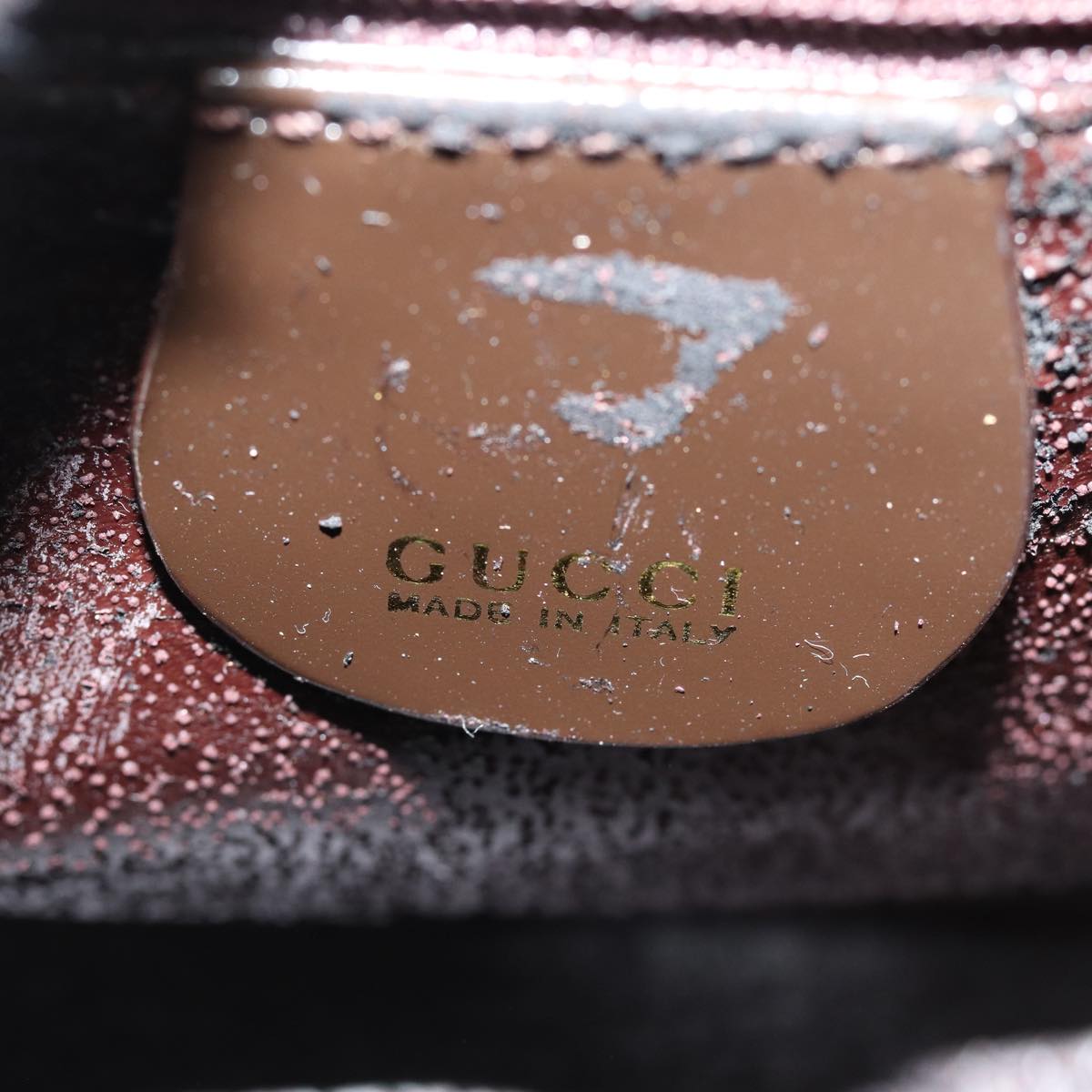 GUCCI Shoulder Bag Patent leather Brown 84811