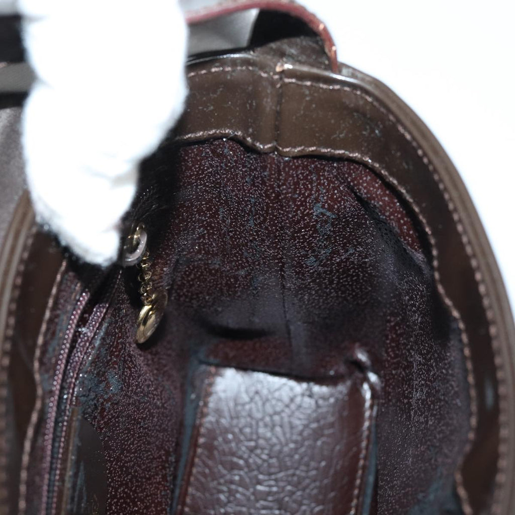 GUCCI Shoulder Bag Patent leather Brown 84811