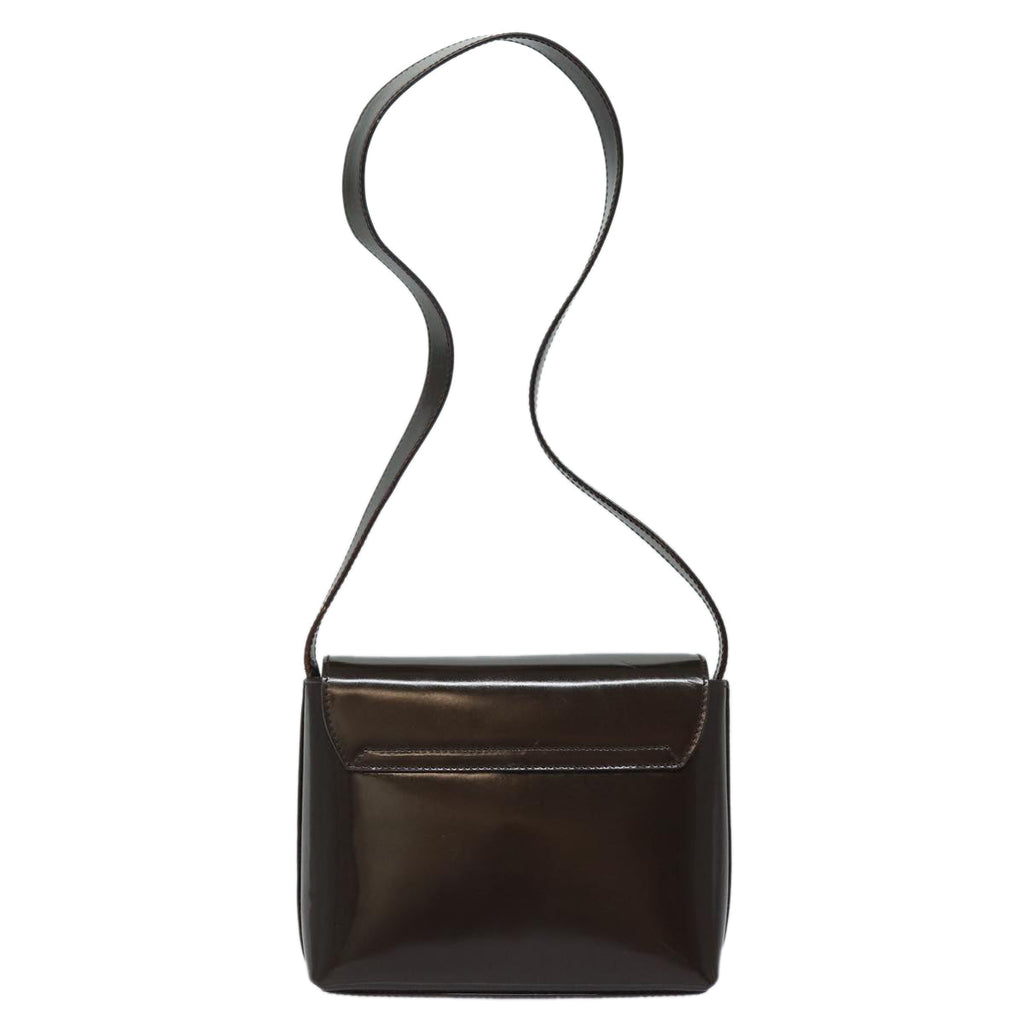 GUCCI Shoulder Bag Patent leather Brown 84811