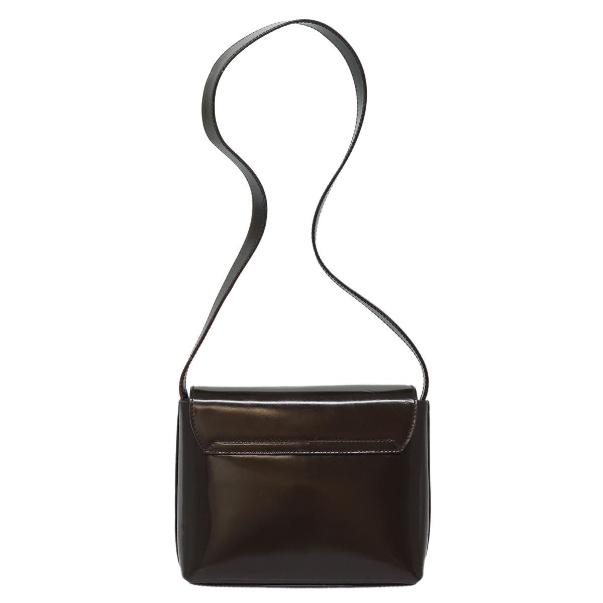 GUCCI Shoulder Bag Patent leather Brown 84811