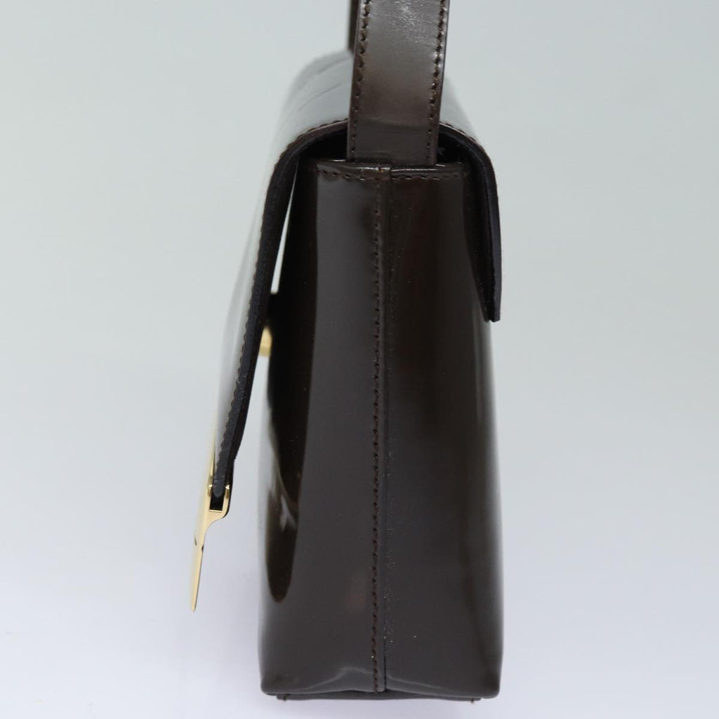 GUCCI Shoulder Bag Patent leather Brown 84811