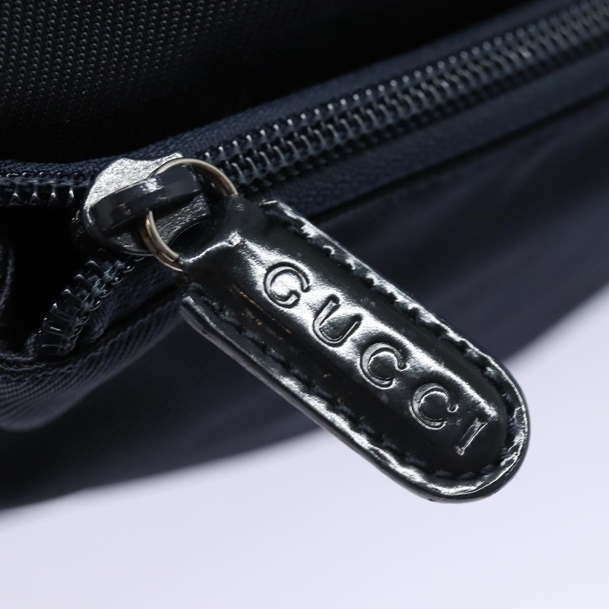 GUCCI Bamboo Hand Bag Nylon Black 000 2404 0509 84812