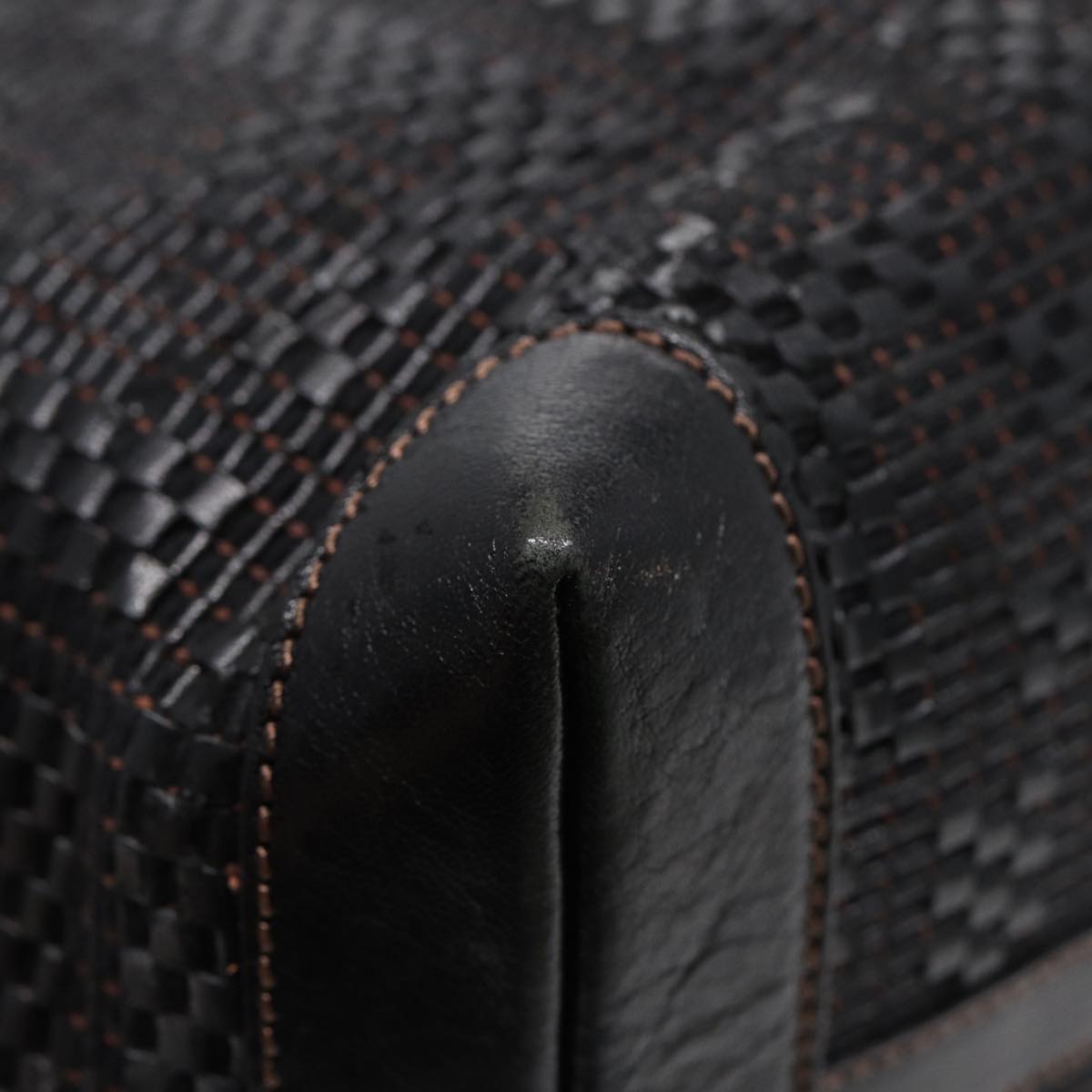 FENDI Tote Bag Leather Black 84824