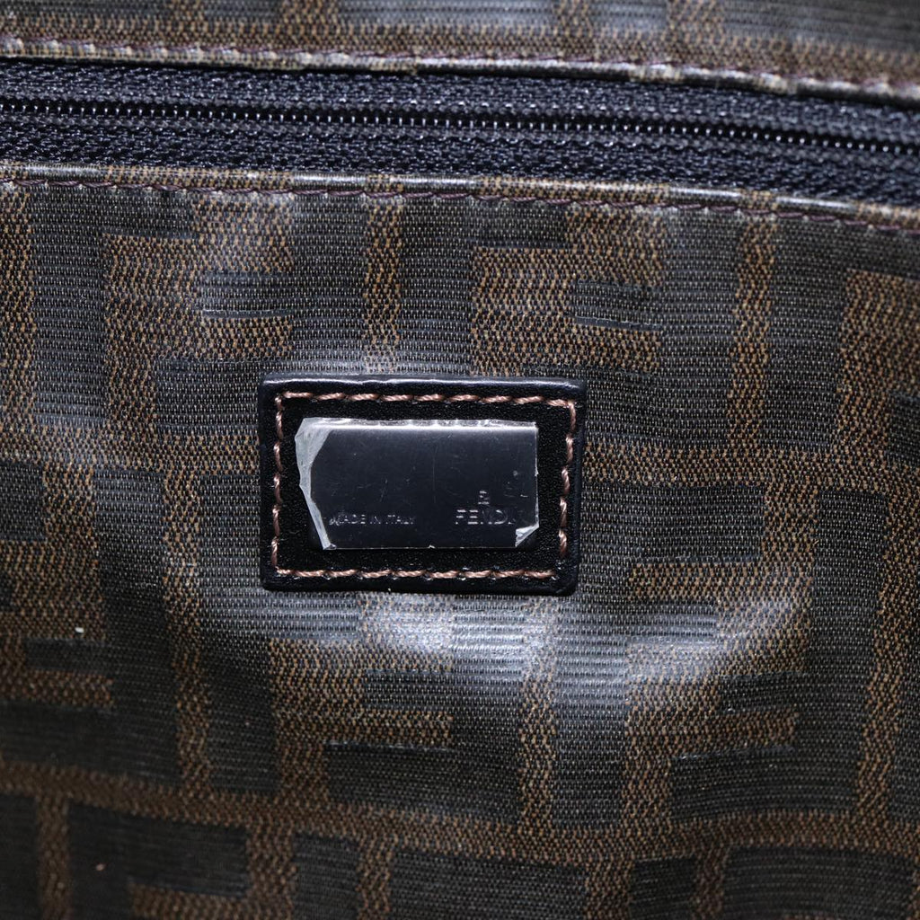 FENDI Tote Bag Leather Black 84824