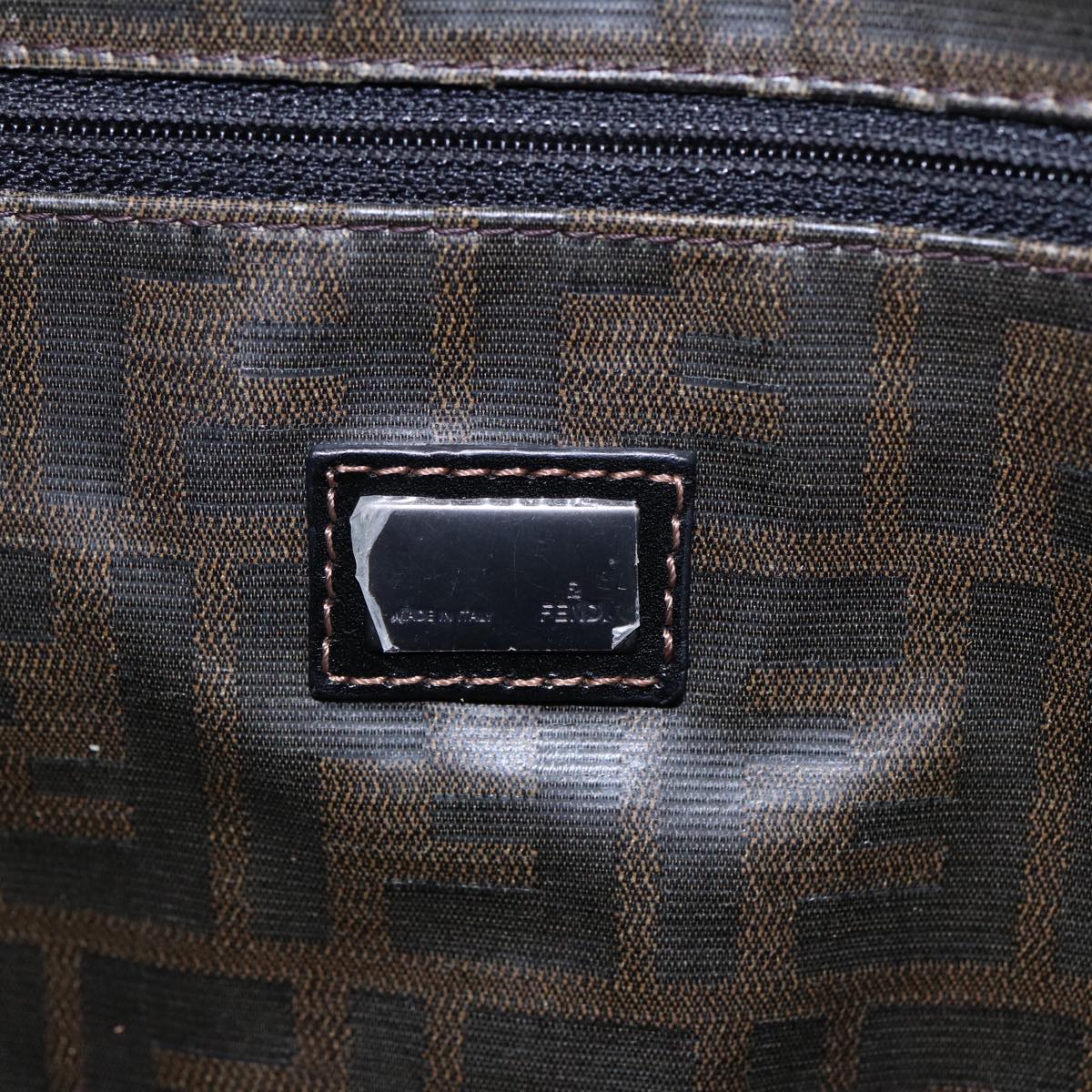 FENDI Tote Bag Leather Black 84824