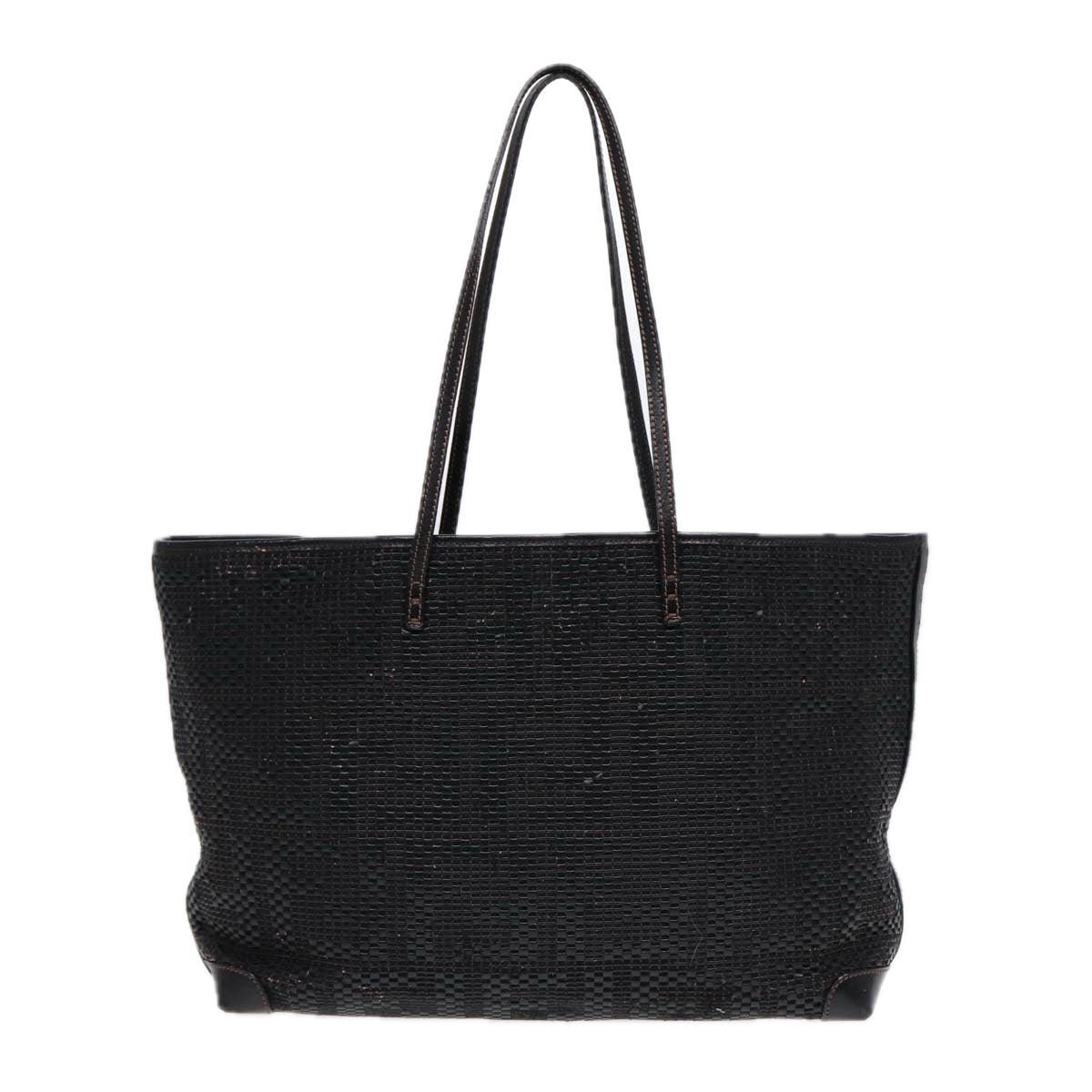 FENDI Tote Bag Leather Black 84824