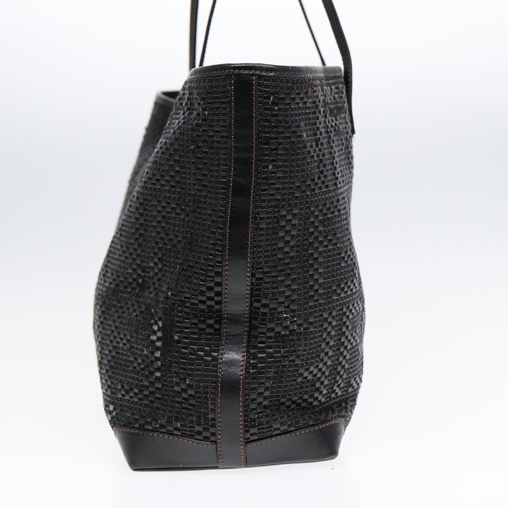 FENDI Tote Bag Leather Black 84824