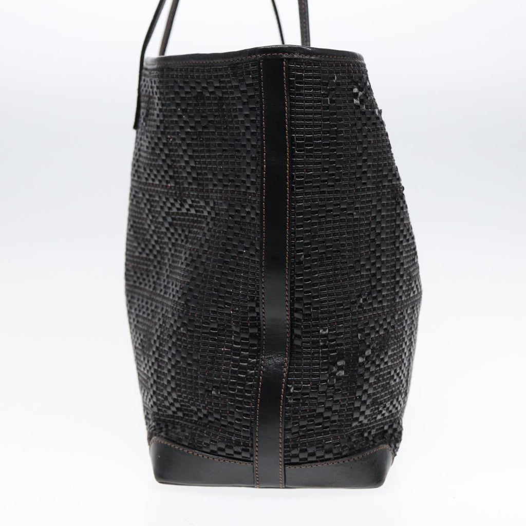 FENDI Tote Bag Leather Black 84824