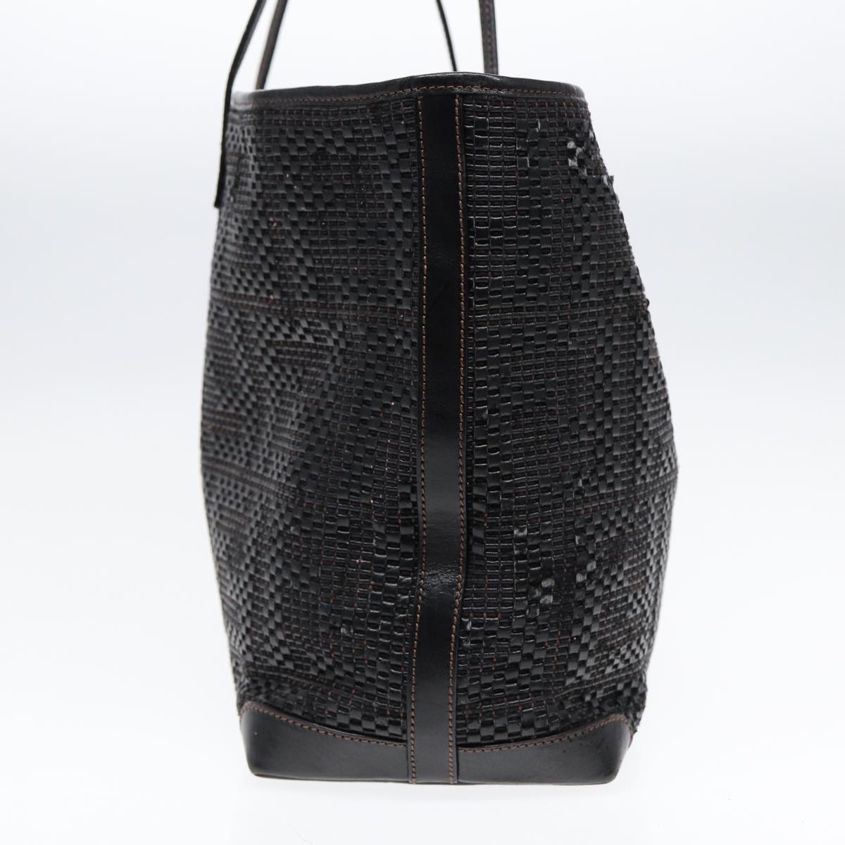 FENDI Tote Bag Leather Black 84824