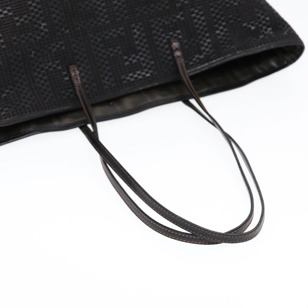 FENDI Tote Bag Leather Black 84824