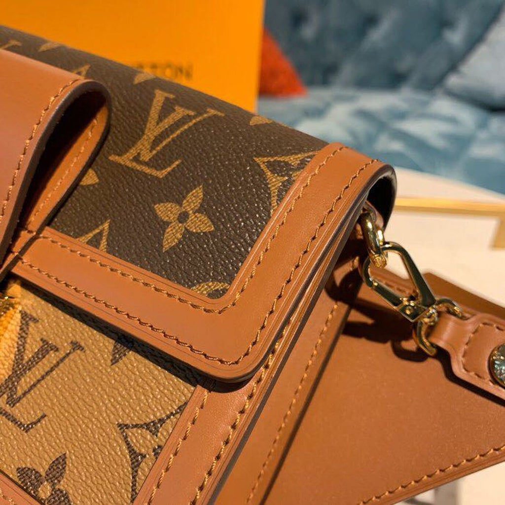 LV Dauphine Bumbag Monogram And Monogram Reverse Canvas For Women, WoBelt Bags 7.5in/19cm LV M44586