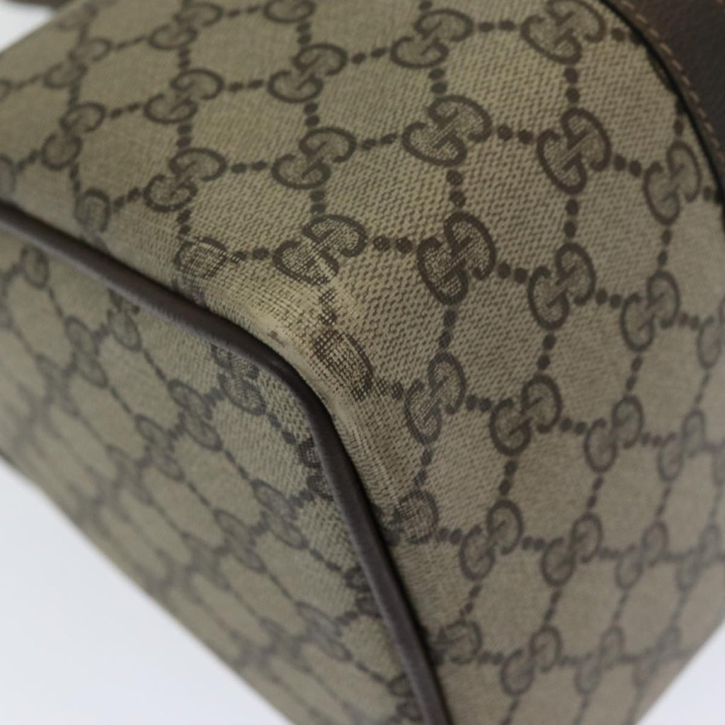 GUCCI GG Supreme Web Sherry Line Boston Bag PVC Beige Red 40 02 007 84924