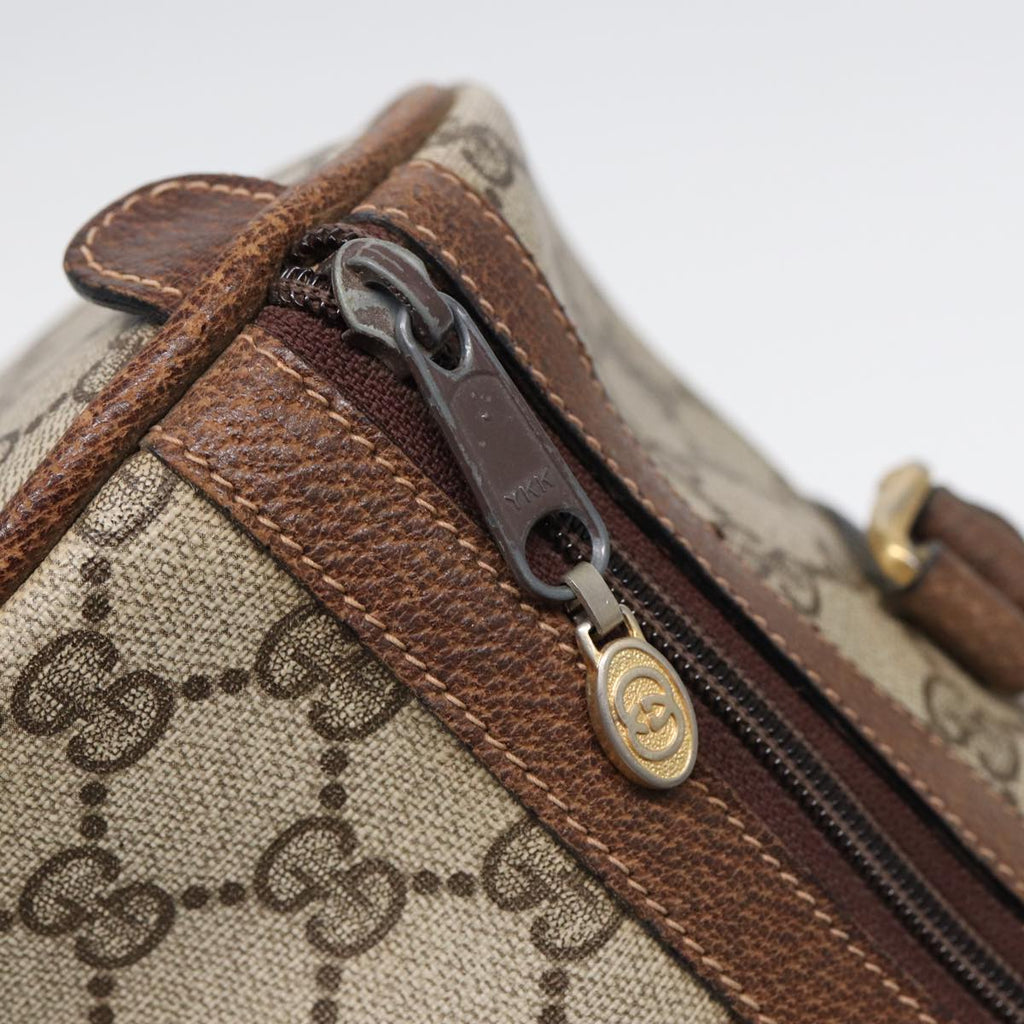 GUCCI GG Supreme Web Sherry Line Boston Bag PVC Beige 012 3842 33 39 84925