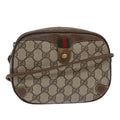GUCCI GG Supreme Web Sherry Line Shoulder Bag PVC Beige Red 89 02 066 84927