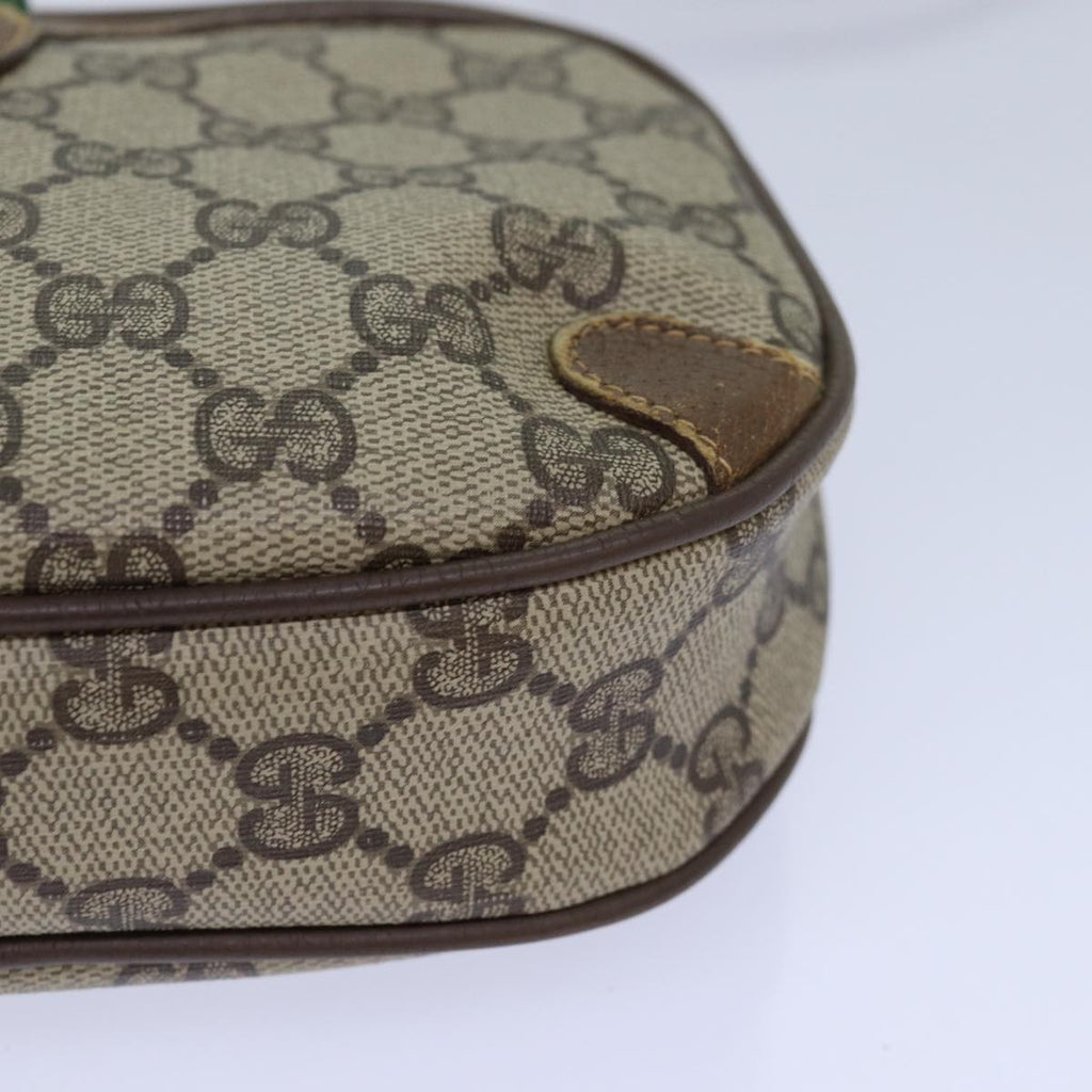 GUCCI GG Supreme Web Sherry Line Shoulder Bag PVC Beige Red 89 02 066 84927