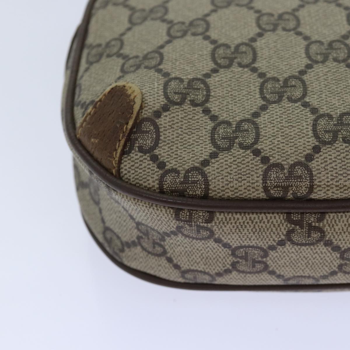 GUCCI GG Supreme Web Sherry Line Shoulder Bag PVC Beige Red 89 02 066 84927