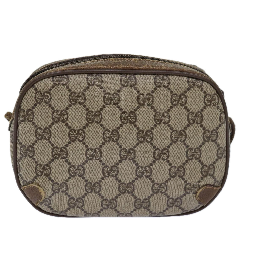 GUCCI GG Supreme Web Sherry Line Shoulder Bag PVC Beige Red 89 02 066 84927