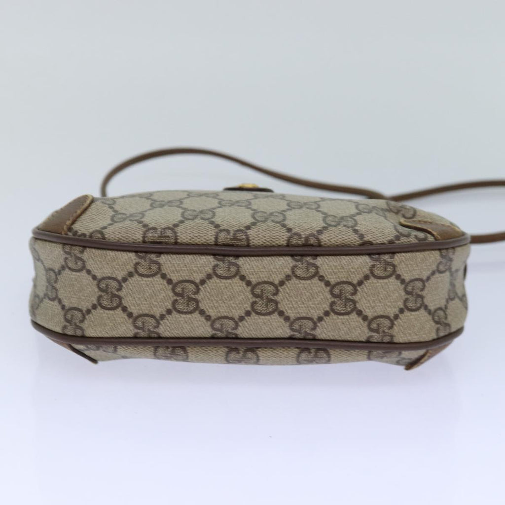 GUCCI GG Supreme Web Sherry Line Shoulder Bag PVC Beige Red 89 02 066 84927