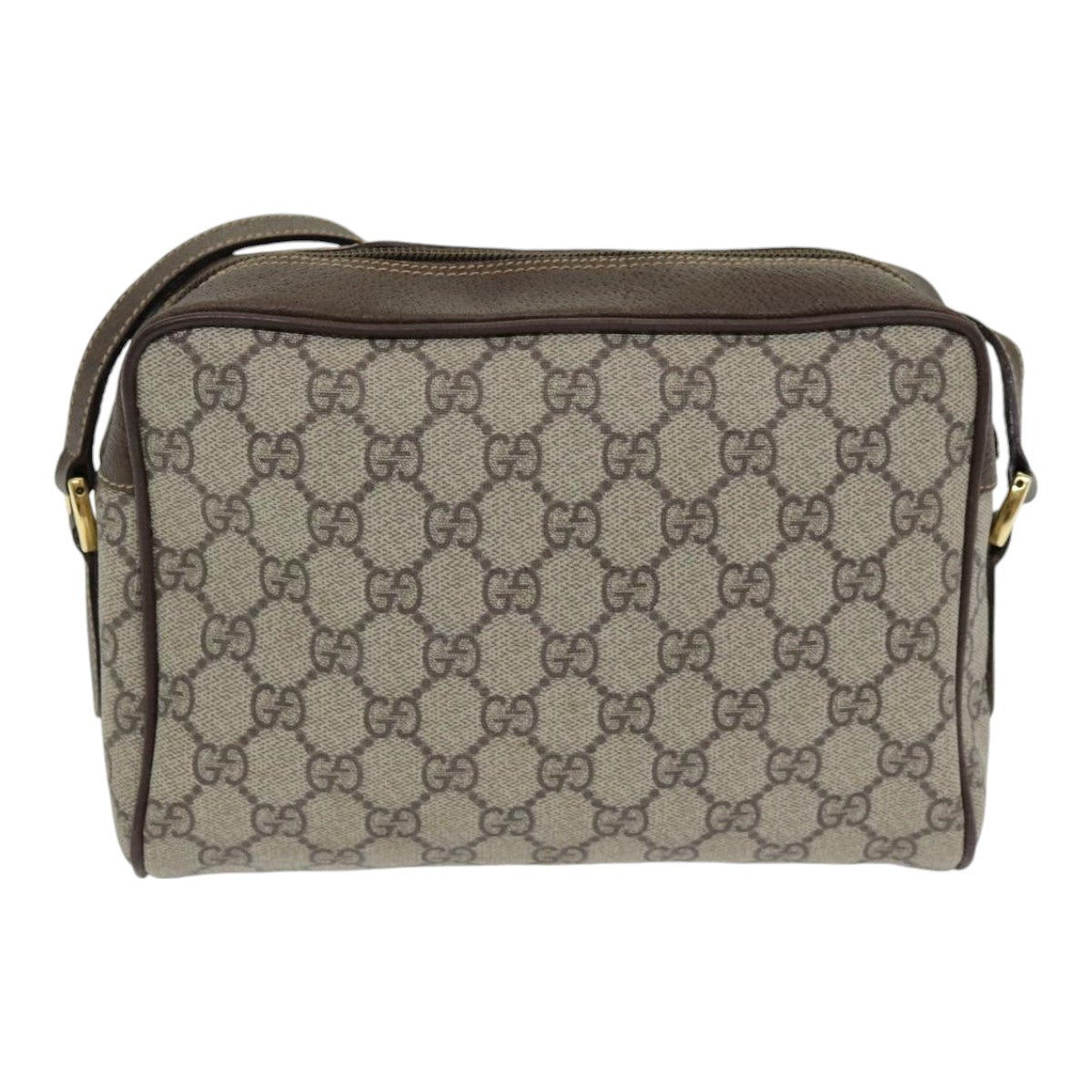GUCCI GG Supreme Web Sherry Line Shoulder Bag PVC Beige Red Green 84928