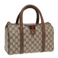 GUCCI GG Supreme Web Sherry Line Boston Bag PVC Beige Red 40 02 006 84929