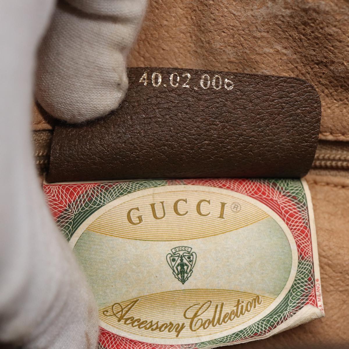GUCCI GG Supreme Web Sherry Line Boston Bag PVC Beige Red 40 02 006 84929