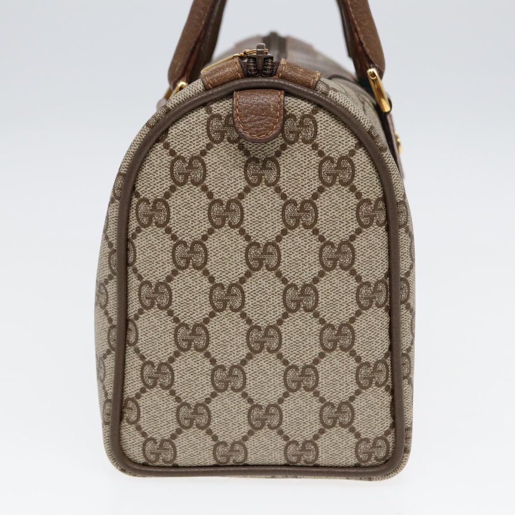 GUCCI GG Supreme Web Sherry Line Boston Bag PVC Beige Red 40 02 006 84929
