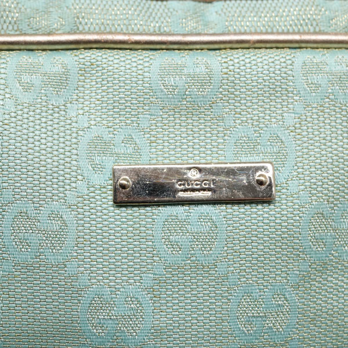 GUCCI GG Canvas Hand Bag Blue Gold 000 0852 84930