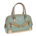GUCCI GG Canvas Hand Bag Blue Gold 000 0852 84930