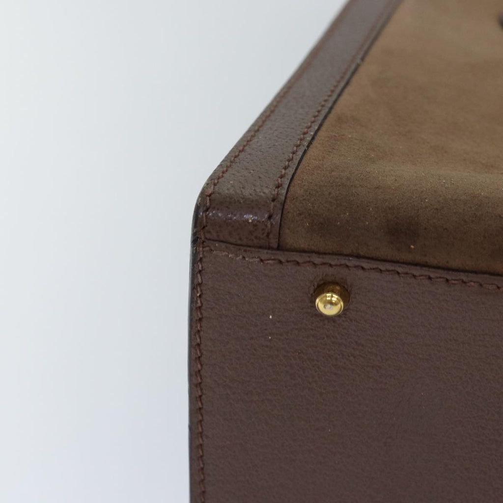 GUCCI Bamboo Hand Bag Suede Brown Gold 002 2853 0260 0 84940