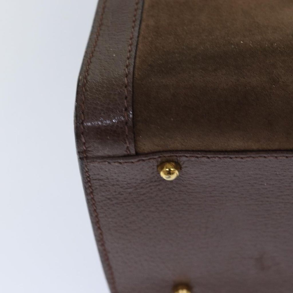 GUCCI Bamboo Hand Bag Suede Brown Gold 002 2853 0260 0 84940