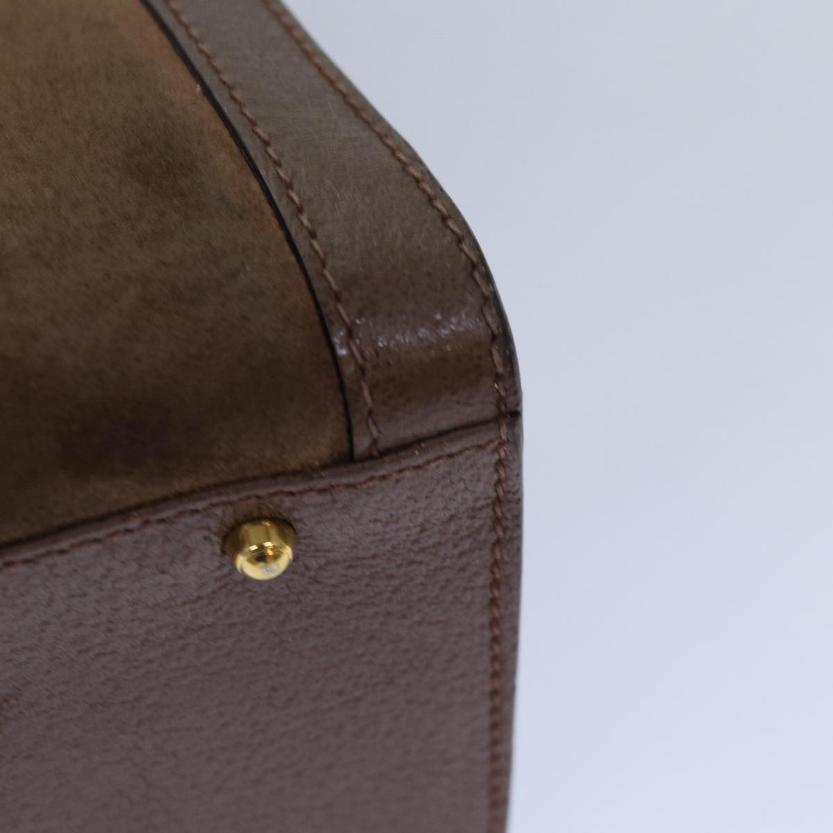 GUCCI Bamboo Hand Bag Suede Brown Gold 002 2853 0260 0 84940