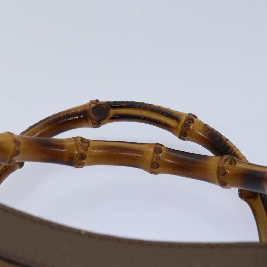 GUCCI Bamboo Hand Bag Suede Brown Gold 002 2853 0260 0 84940