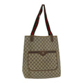 GUCCI GG Supreme Web Sherry Line Tote Bag PVC Leather Beige 39 02 003 84942