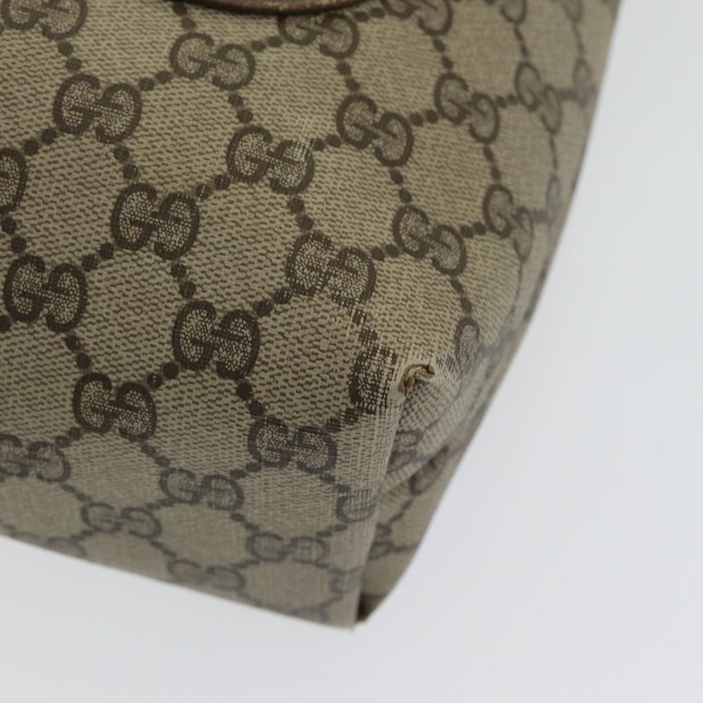 GUCCI GG Supreme Web Sherry Line Tote Bag PVC Leather Beige 39 02 003 84942
