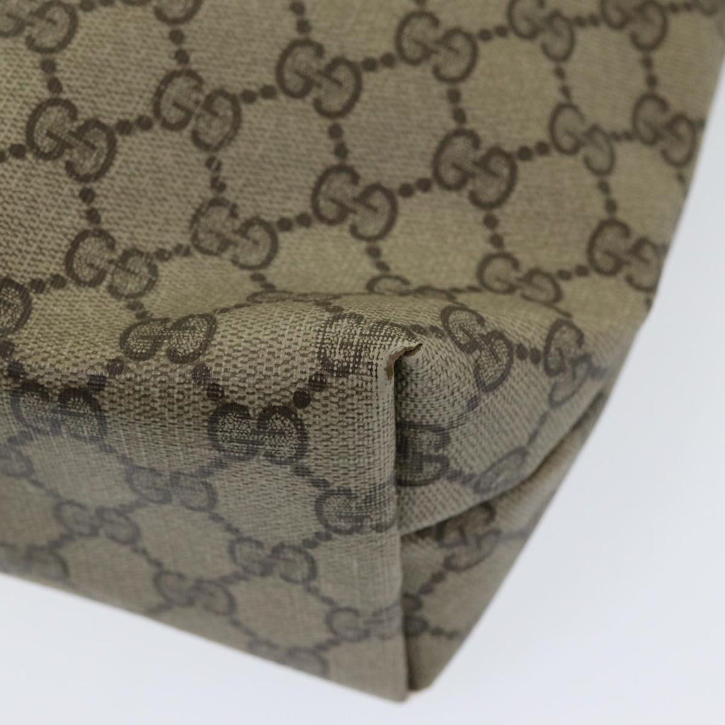 GUCCI GG Supreme Web Sherry Line Tote Bag PVC Leather Beige 39 02 003 84942