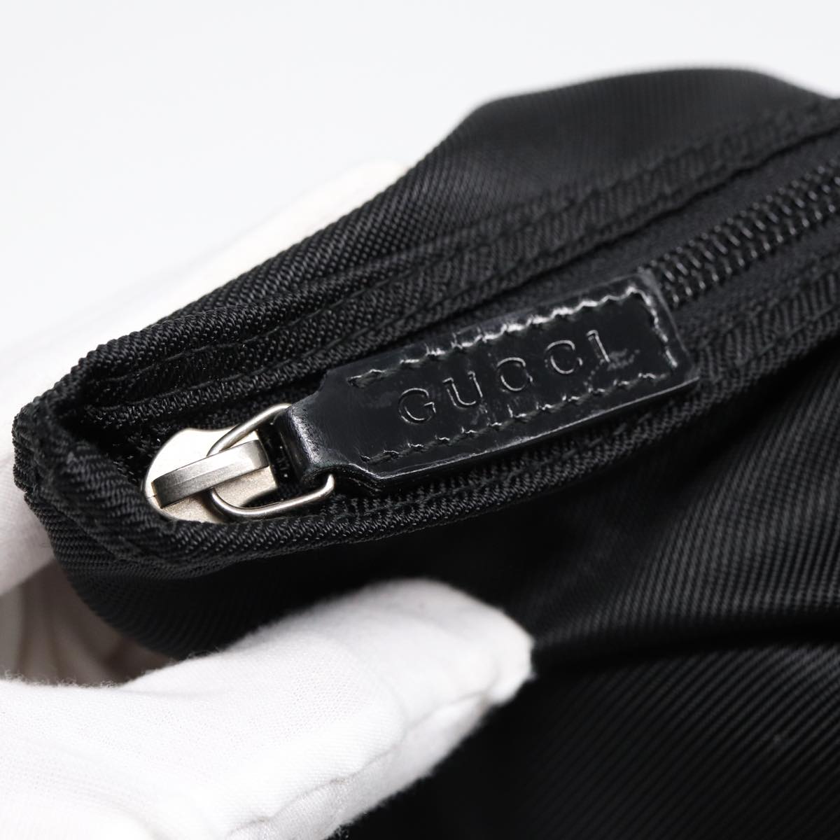 GUCCI Boston Bag Nylon Black 012 0388 84943