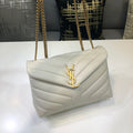 YSSL Loulou Small Chain Bag In Matelassé "Y" White For Women 9.8in/23cm YSL 494699DV7279207