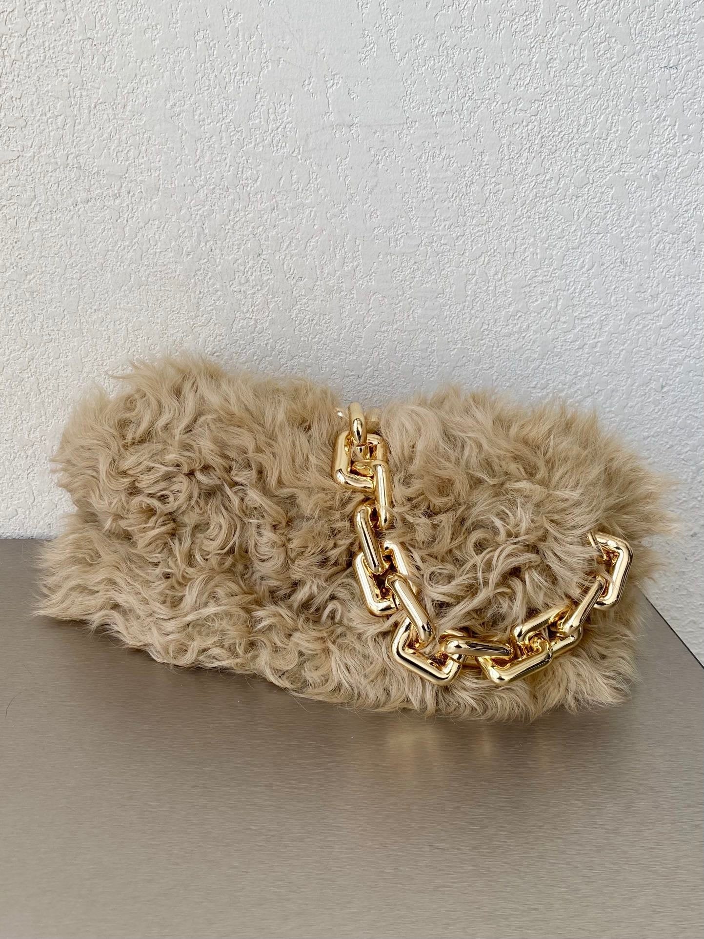 GLAMI Chain Pouch Yellow, For Women, Bags 12.2in/31cm 620230V13L09776