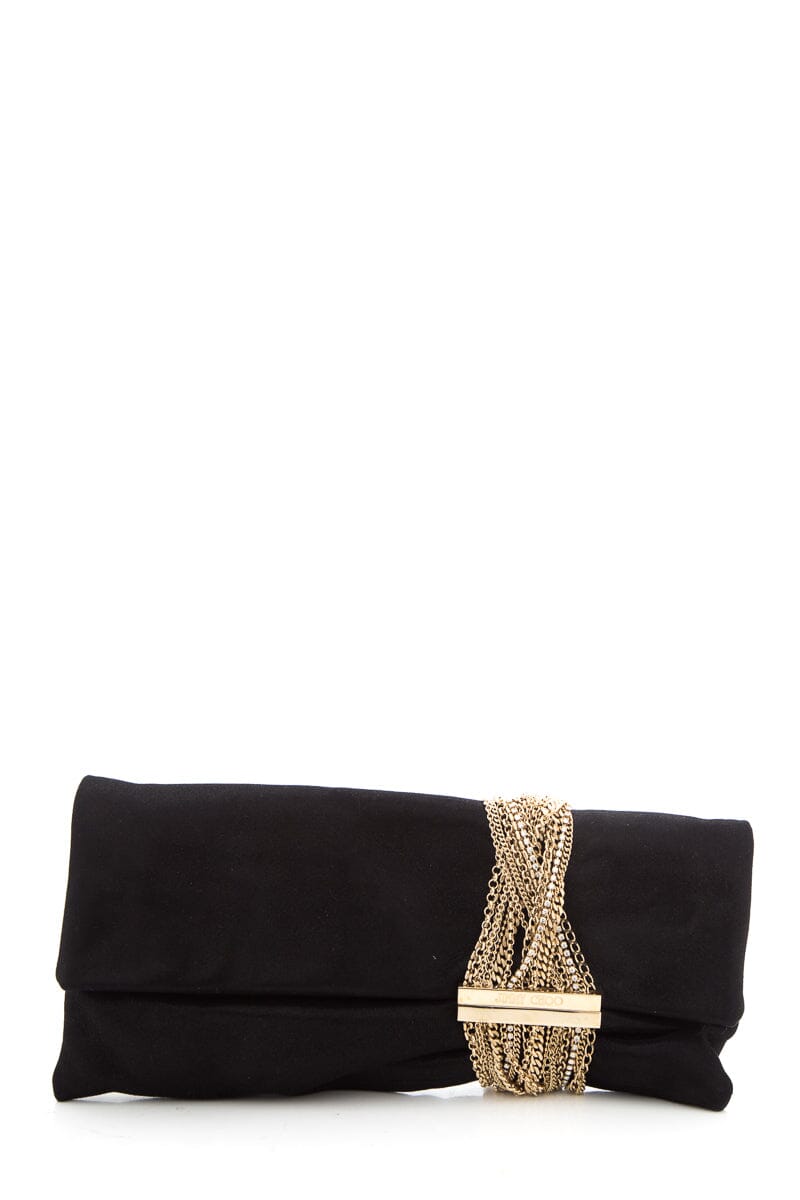 Jimmy Choo Black Fold Over Clutch