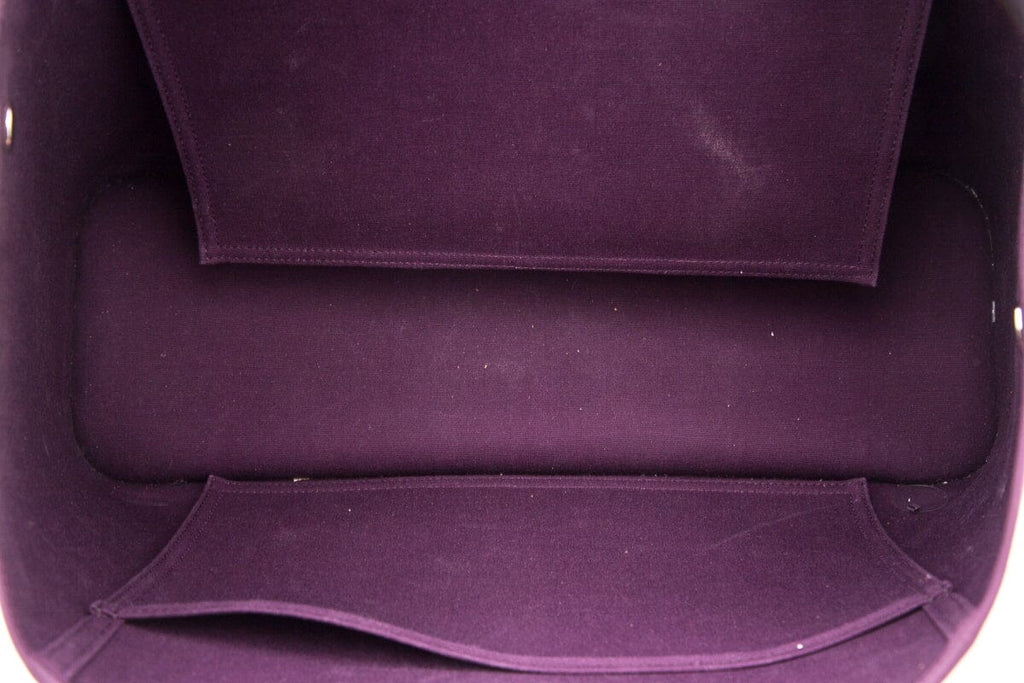 HermÃƒÆ’Ã‚Â¨s Purple Toile Officier Cabag Elan Handbag